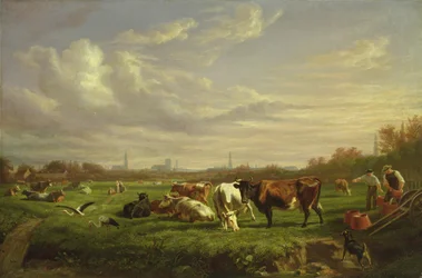 Meadow with the Town of Dammtor Behind, 1856